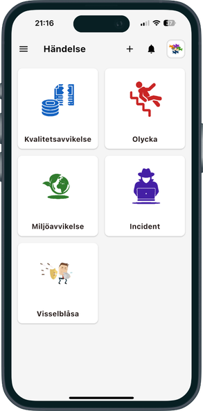 IC2 app händelse